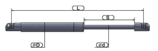 Ball Stud Ending Tractor Cab Window Gas Shock Spring Strut