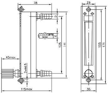 Dk800-6 Screw or Hosepipe Connection Flowmeter