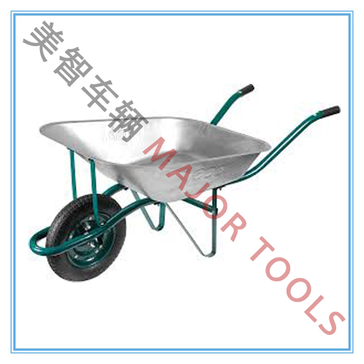 Wb6203 Construction Steel Tray Wheelbarrow, Puncture Proof Trolley