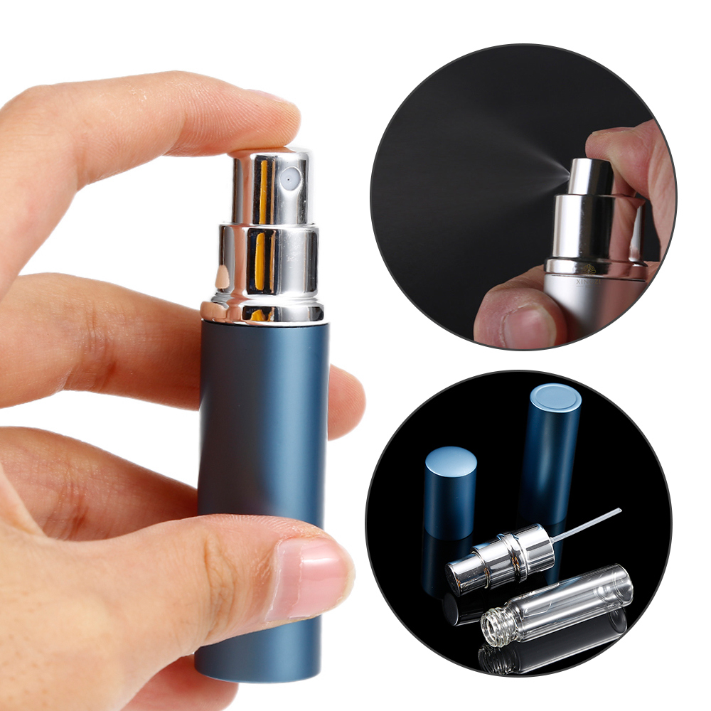 Wholesale Types of Small Face Pocket Aluminum Perfume Atomizer Fine Mist Mini Spray Bottle