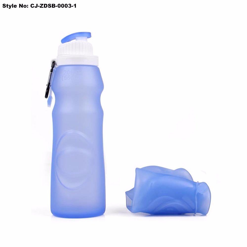 BPA Free Bottle Collapsible Foldable Silicone Sports Water Bottle