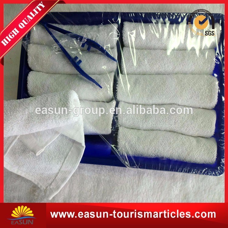 Disposable Hand Refreshing Wet Cotton Towel on Board