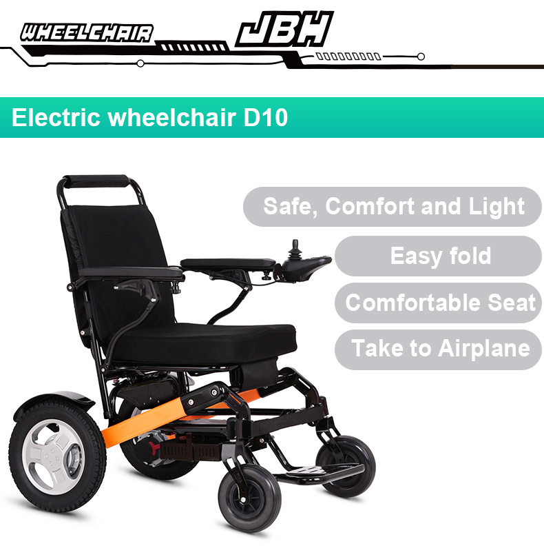 4 PCS Lithium Battery Operated Foldable Electric Wheelchair on Plane