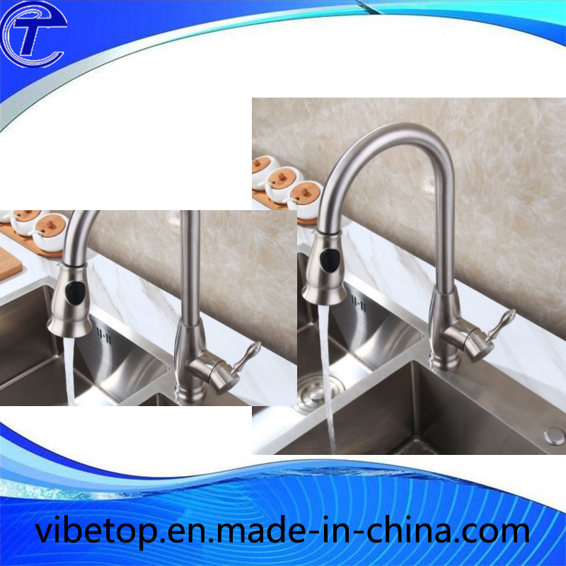 Factory Price Sale High-End Brass Sink Double Head Faucet