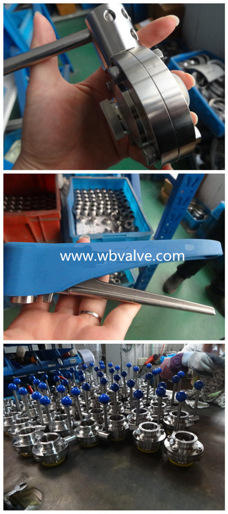 304/316L Sanitary Stainless Steel Welded Butterfly Valve