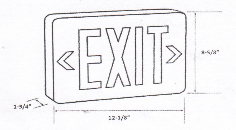 Exit Sign Emergency Light 220V