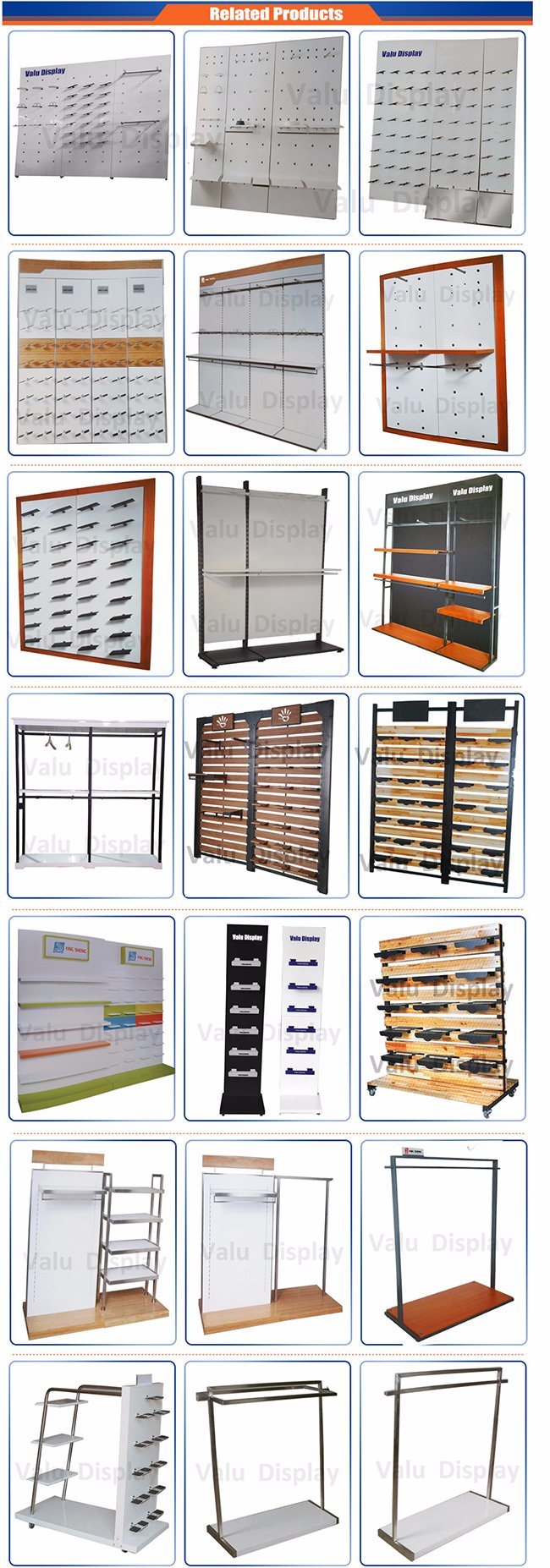 MDF and Iron Shoes Display Wall Panel Store Equipment /Fixture for Sports Shoes Store