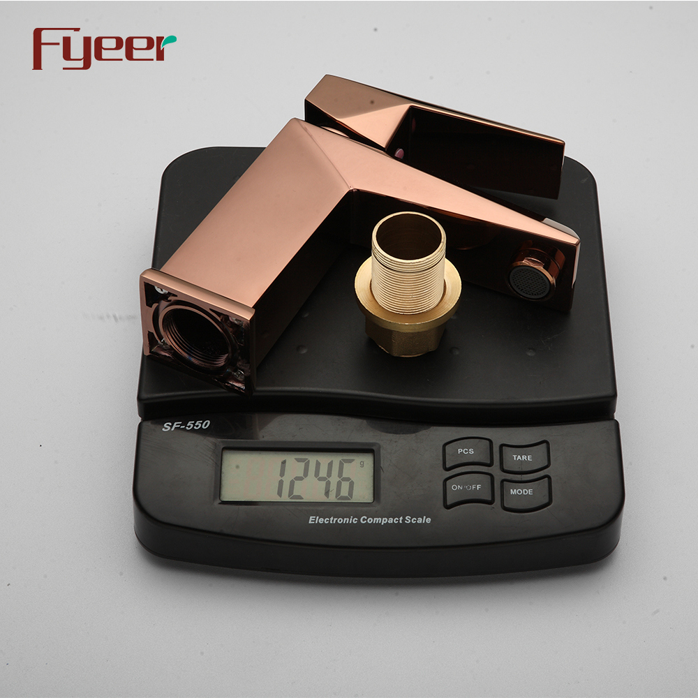 Fyeer Rose Gold Solid Brass Basin Faucet