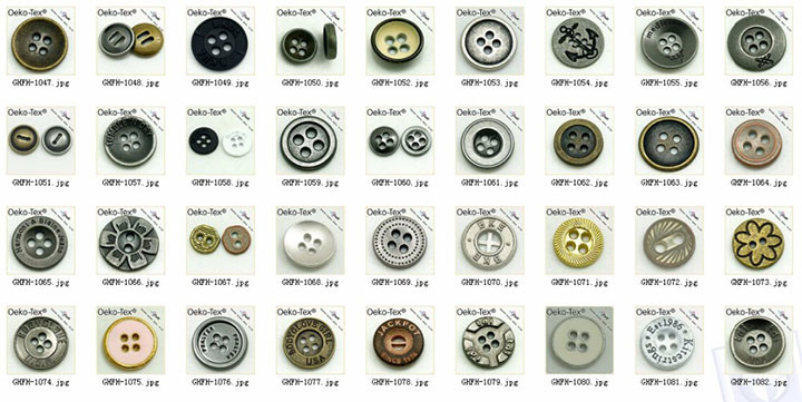 Black Gold Sliver Vogue Style Hole Sewing Button Garment Metal Button Clothing Button for Coat Jacket