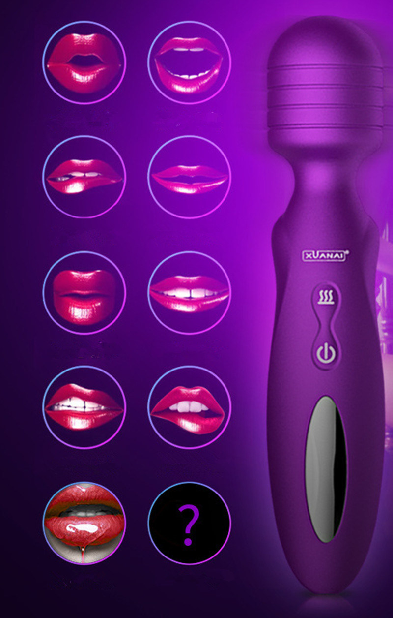 Intelligent Heating Sex Toys for Women Powerful 12 Speed Vibrator AV Magic Wand Massager G Spot Clitoris Stimulator