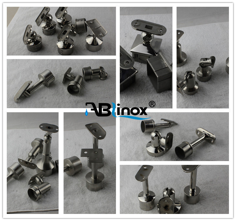 Stainless Steel Glass Mounting Handrail Bracket Match Stainless Steel Tubes