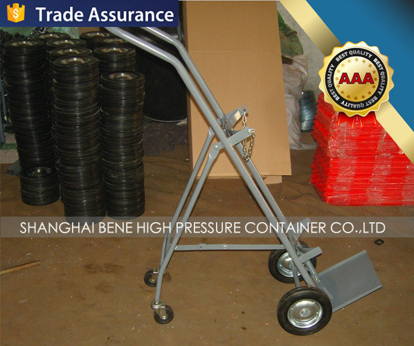 China Medical Steel Oxygen Cylinder Bottle Cart 50L Cylinder Trolley