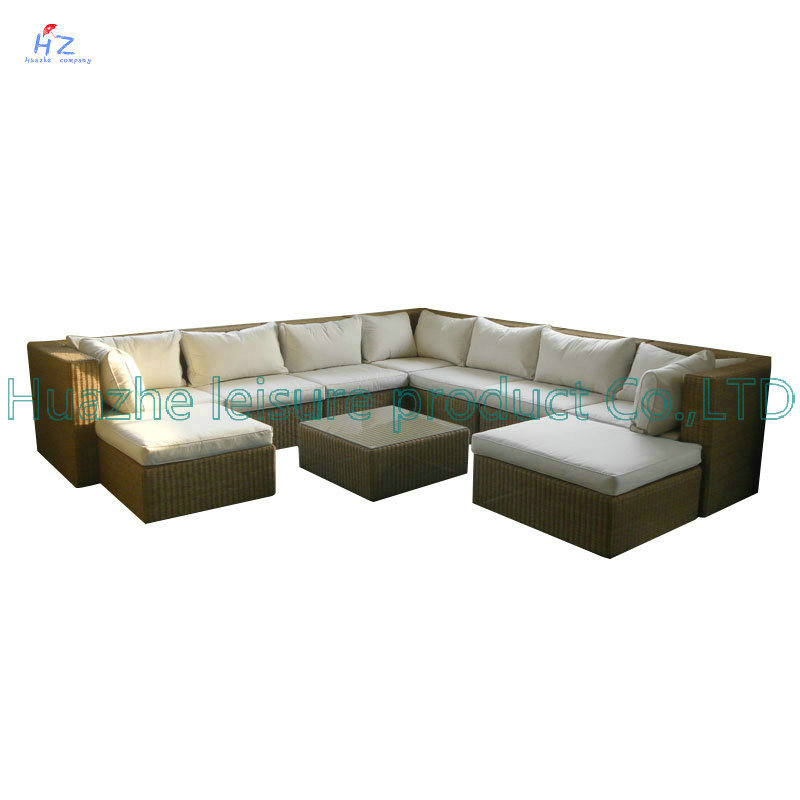 Hot Sale Sofa Outdoor Rattan Furniture with Chair Table Wicker Furniture Rattan Furniture for Outdoor Furniture with Tea Table