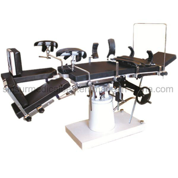 ISO/CE Approved Hospital Equipment Manual Multi-Function Hydraulic Operating Beds