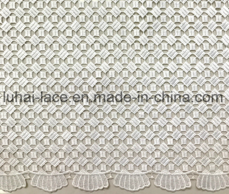 Ground Flower Mesh Embroidery Lace Fabric Real Silk