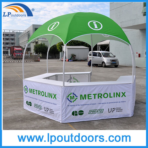 Hexagonal Advertising Kiosk Tent for Outdoors Display Event