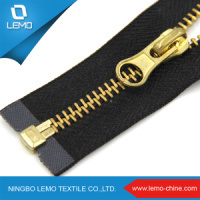 Heavy Duty #4 Plating Metal Boots Zipper Tailoring Accessories Brass Zipper Two Zipper Slider