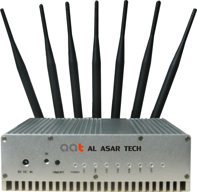 5 Bands Desktop Mobile Phone WiFi GPS Wireless Signal Jammer