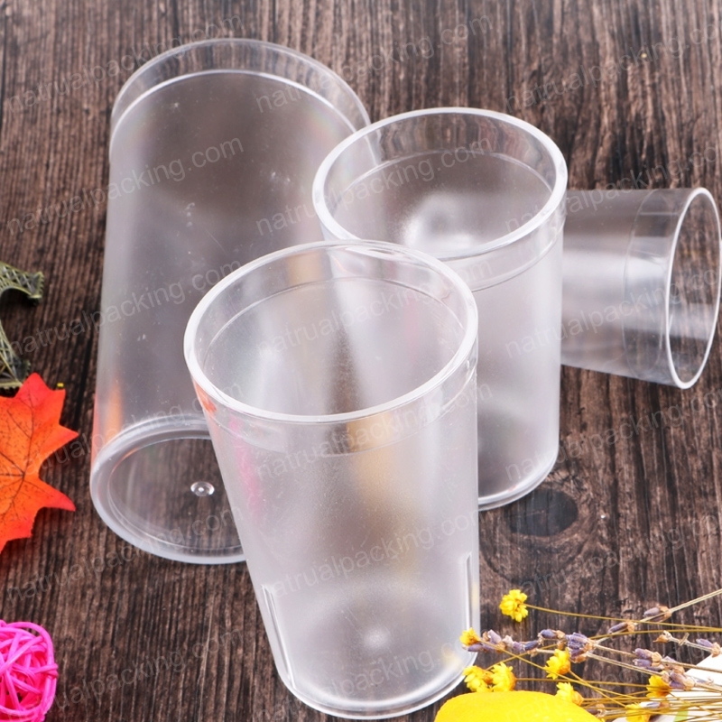 Pet Plastic Cups for Iced Coffee and Fruit Juice