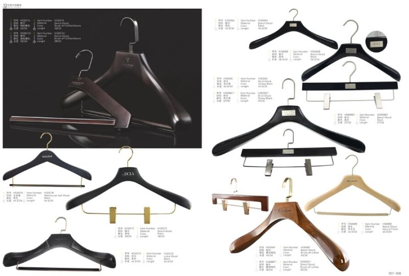 Wooden Pant/Trousers Walnut Finish Hangers for Display