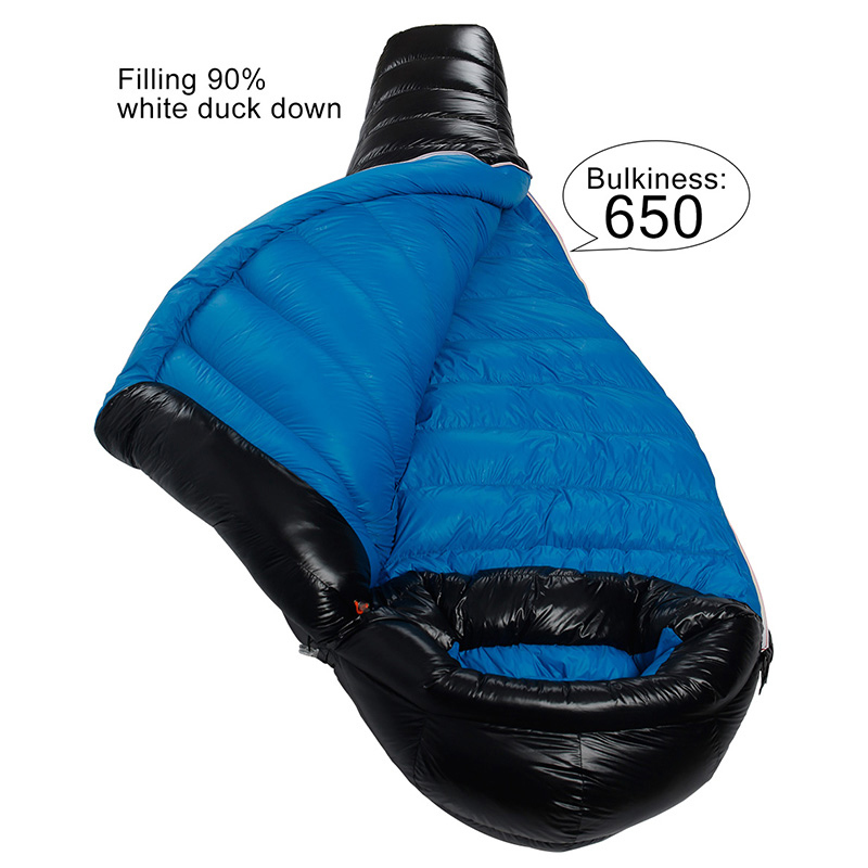 New Winter Camping Professional Ultralight Mummy 90% Duck Down Sleeping Bag