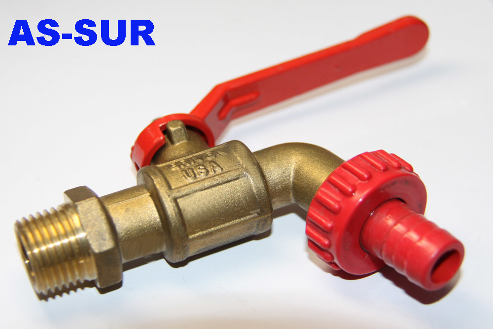 USA Model PVC/Plastic Taps, Brass Bibcock with PVC Hose Connector as-Bb011
