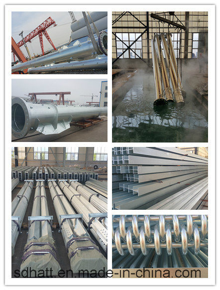 110 Kv Linear Power Transmission Steel Pole