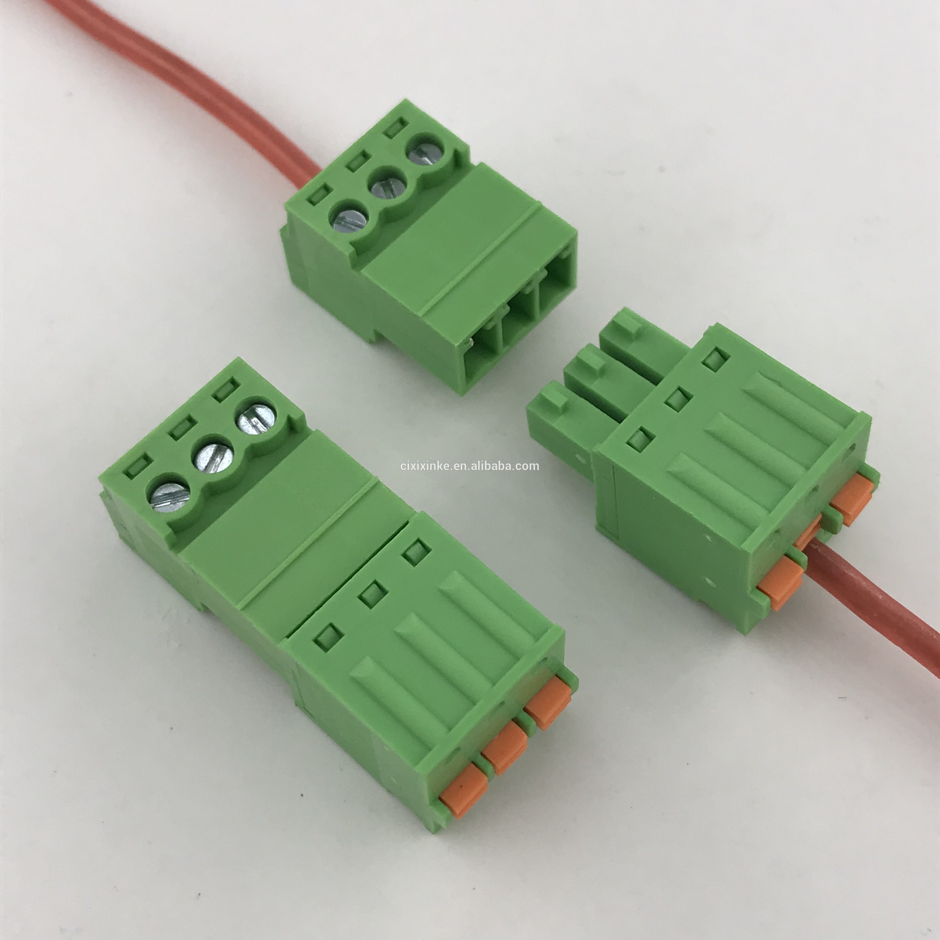 3.81 pitch 3 pin spring pluggable terminal block 3.81 pitch 3 pin spring pluggable terminal block
