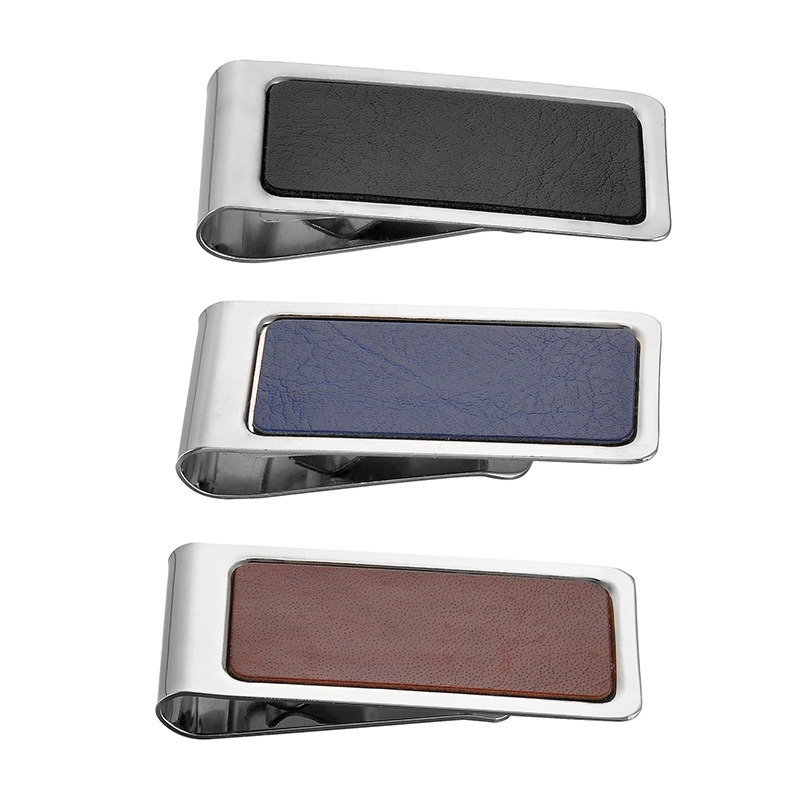 Business Card Use and Leather Material Money Clips