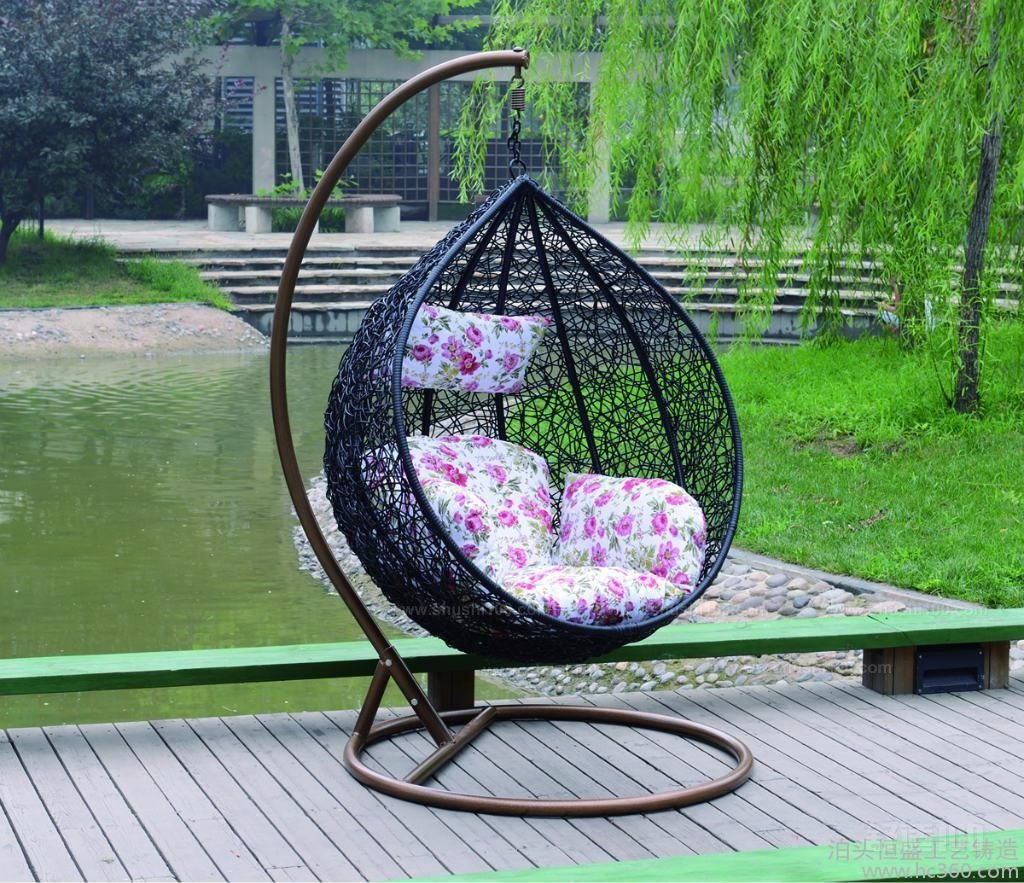 Leisure Wicker Patio Outdoor Colorful Home Garden Furniture Hanging Swing Chair