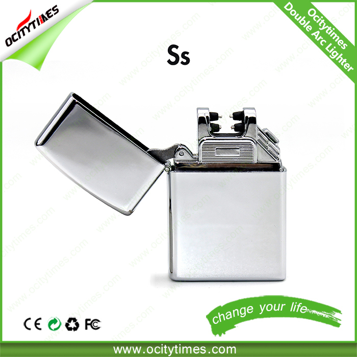 Ocitytimes Wholesale Rechargeable Metal Double Arc Cigarette Lighter