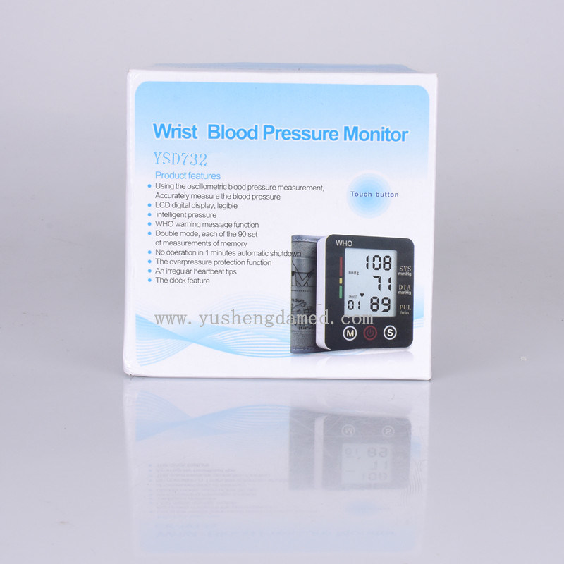 Homecare Hospital Equipment Wrist Type Blood Pressure Monitor Ysd732