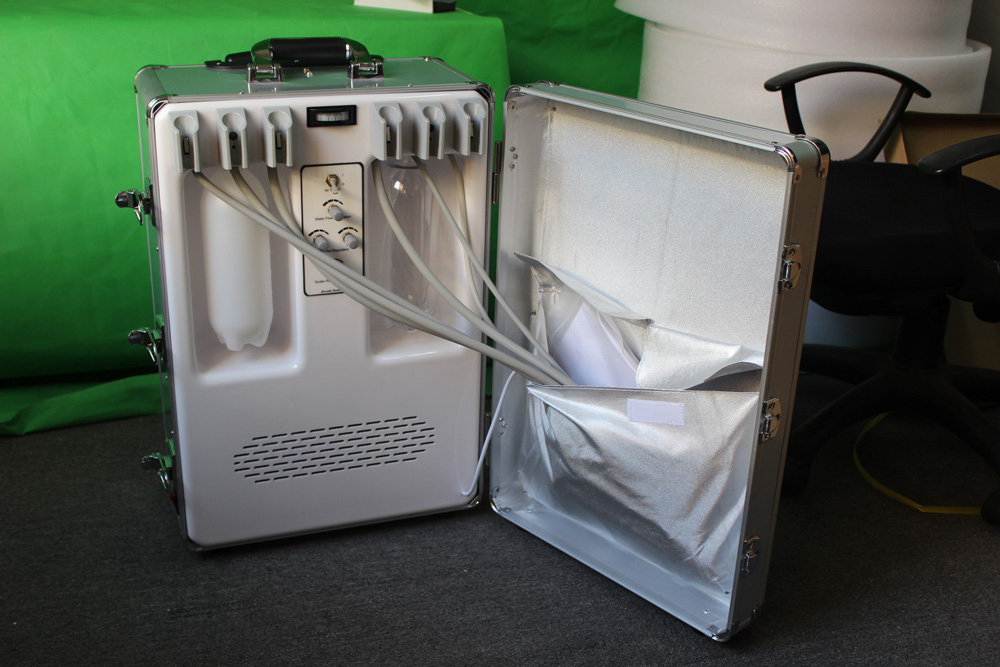 Portable Dental Chair with Air Compressor Mobile Dental Unit Msldu19