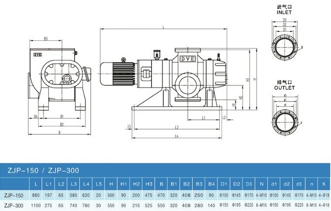 Zjp Series Roots Vacuum Pump/Roots Vacuum Blower/Roots Vacuum Booster