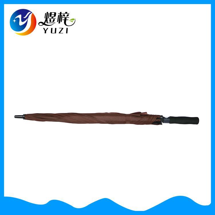 Promotional Windproof Single Layer Automatic Golf Umbrella with Fiberglass Frame