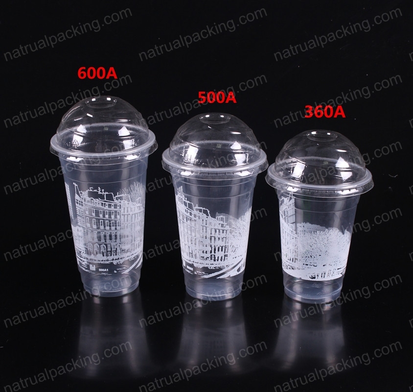 Hot Sale Pet Cup Plastic Disposable Cups for Ice Coffee and Fruit Juice with Lid