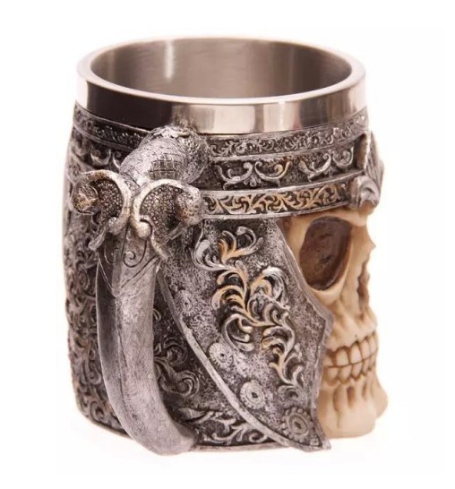 Stainless Steel Skull Coffee Mug for 3D Design