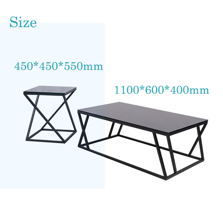 China Professional Manufacturer Coffee Table with Clear Glass