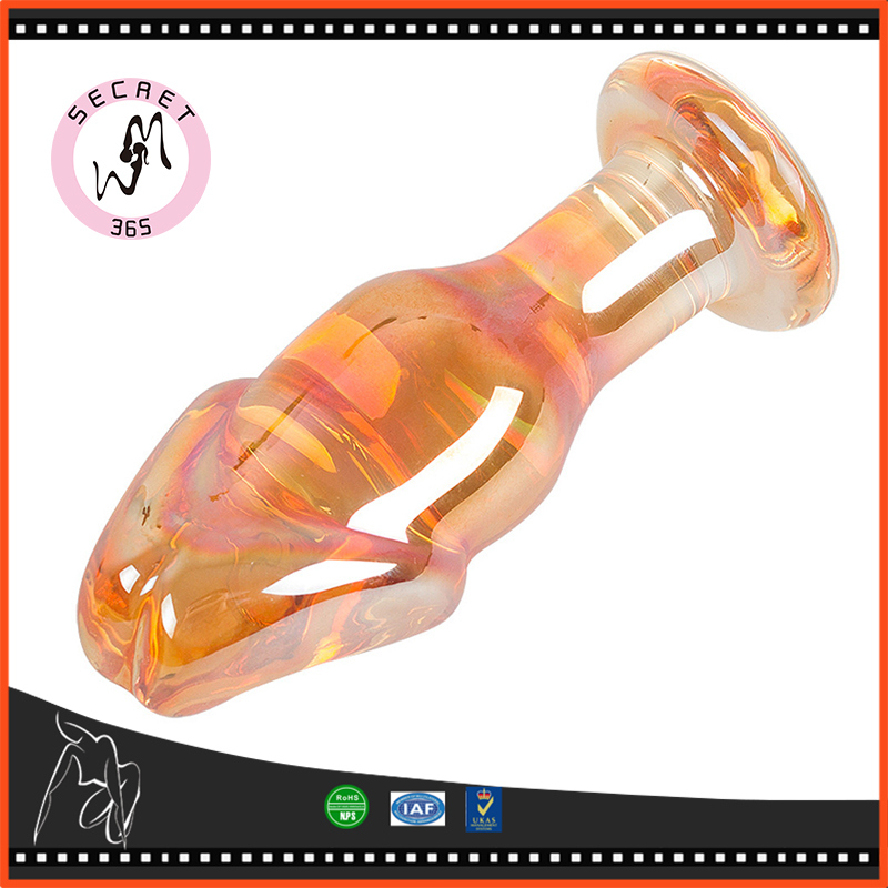 Glass Anal Butt Plug G-Spot Jelly Dildo Sex Toys for Women Men