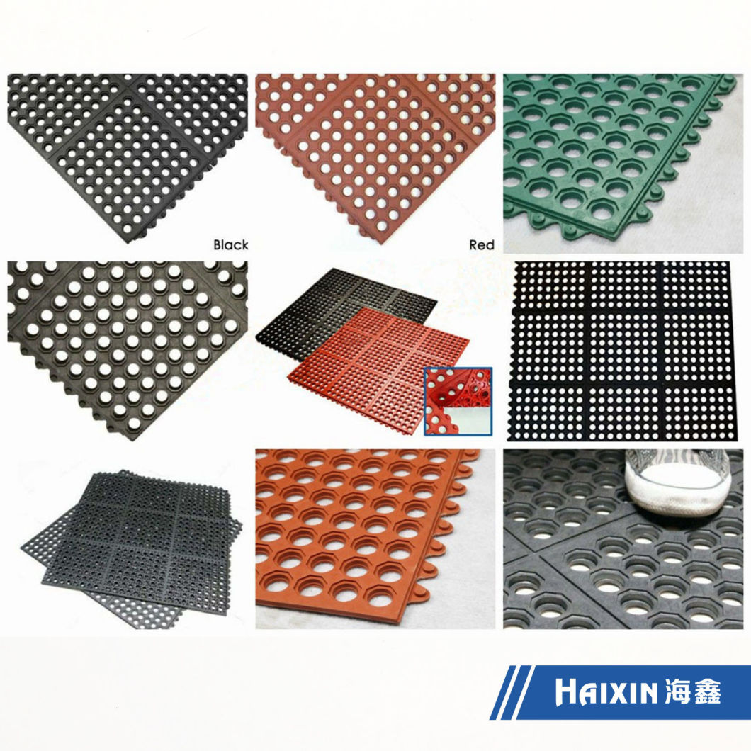 Industrial Anti Slip Rubber Workstation Mat, Drainage Flooring Mat