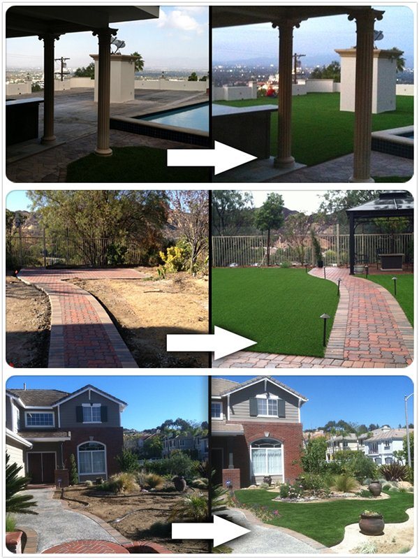 Good Springback Performance Artificial Landscaping Synthetic Turf