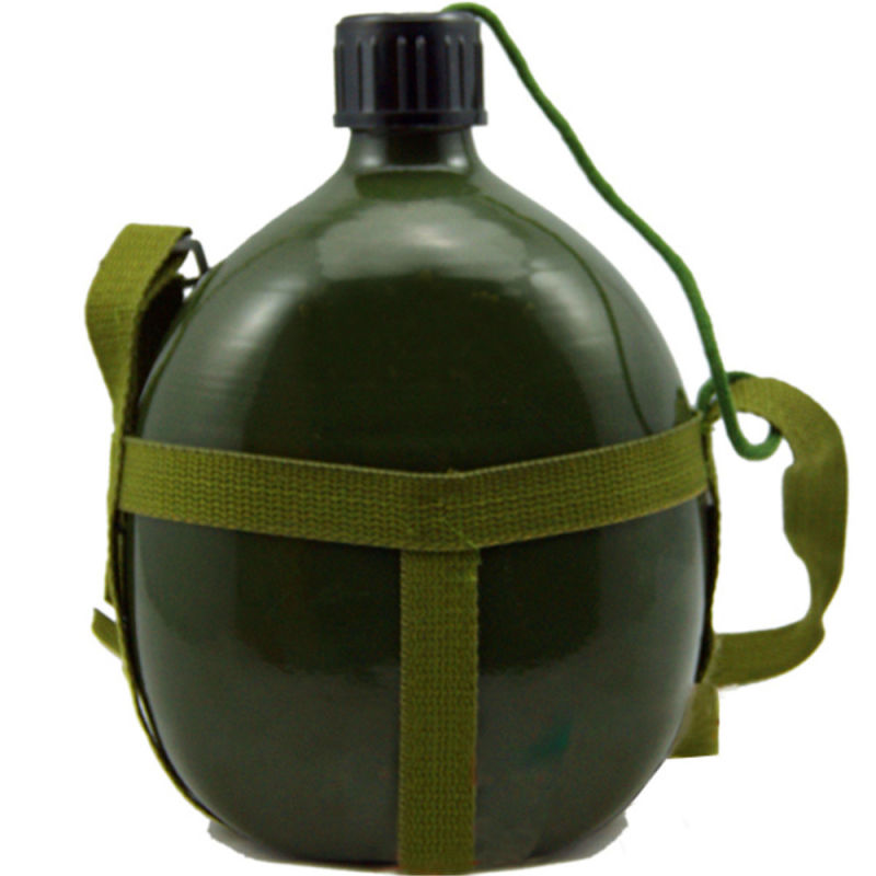 Military Old Design Tactical Marching Outdoor Aluminium Water Bottle Canteen