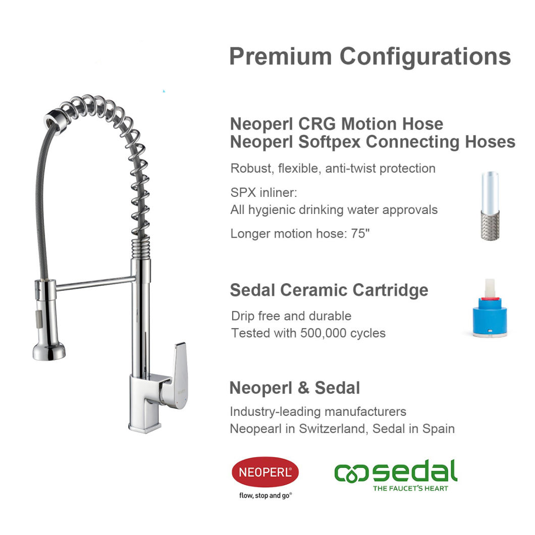 Single Lever Pull Down Kitchen Faucet with Zinc Singel Handle