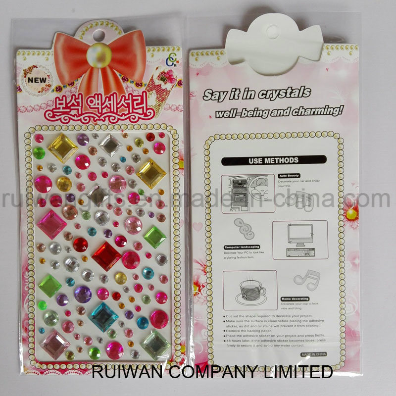 Acrylic Crystal Diamond Rhinestone Stickers for Wholesale