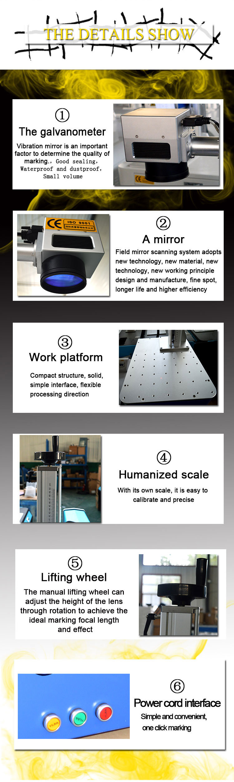 10W/20W/30W/50W Fiber Laser Marking Machine for All Metal Good Price