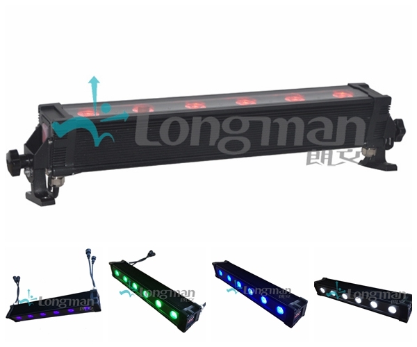 Super Bright Wireless Battery 6X12W Full Rgbawuv LED Light Bar