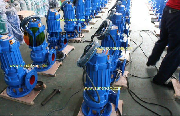 Vertical Electric Auto-Stirring Submersible Sewage Water Pump/Submersible Sewer Cutter/Grinder/Agitator Pump with Guide Rail & Auto Coupling