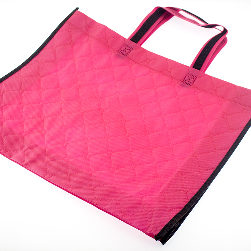 Blank Colorful Embossing Texture Non Woven Shopping Tote Bag
