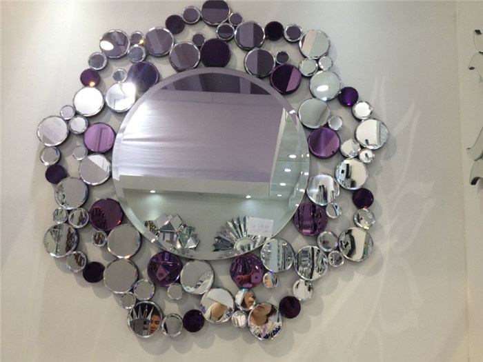 Hand Craft Crystal Wall Mirror Glass Wholesale Broken Silver Mirror