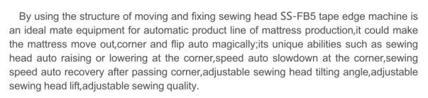 Auto-Flipping Tape Edge Sewing Machine
